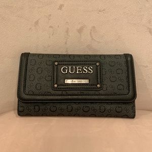 Black and Grey Guess Envelope Wallet